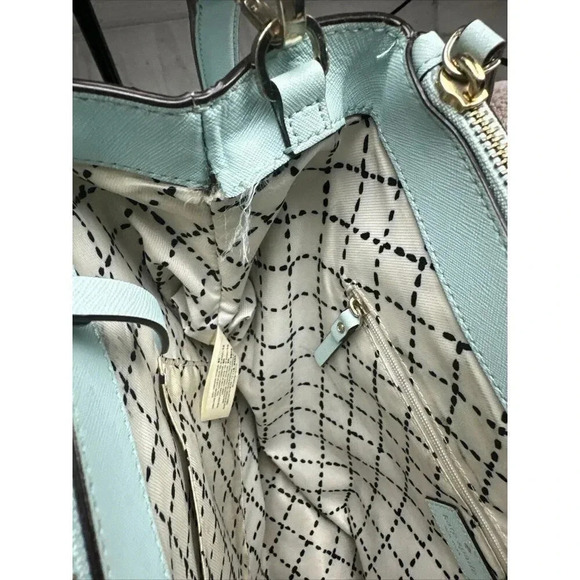 Kate Spade Newbury Lane Grace Blue Loden Detachable Shoulder Strap Satchel Bag - Picture 12 of 16